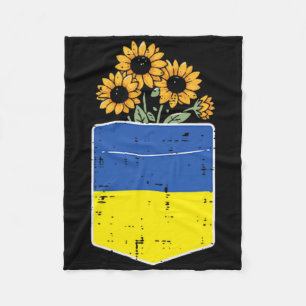 Ukraine-Flagge Sonnenblume Tasche Ukrainische Frau Fleecedecke