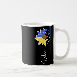 Ukraine-Flagge Sonnenblumen-Herzen Kaffeetasse