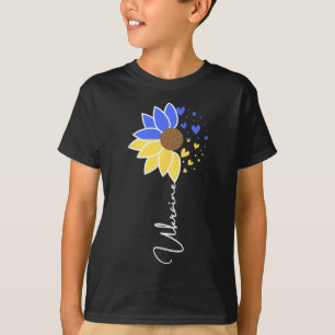 Ukraine-Flagge Sonnenblumen-Herzen T-Shirt