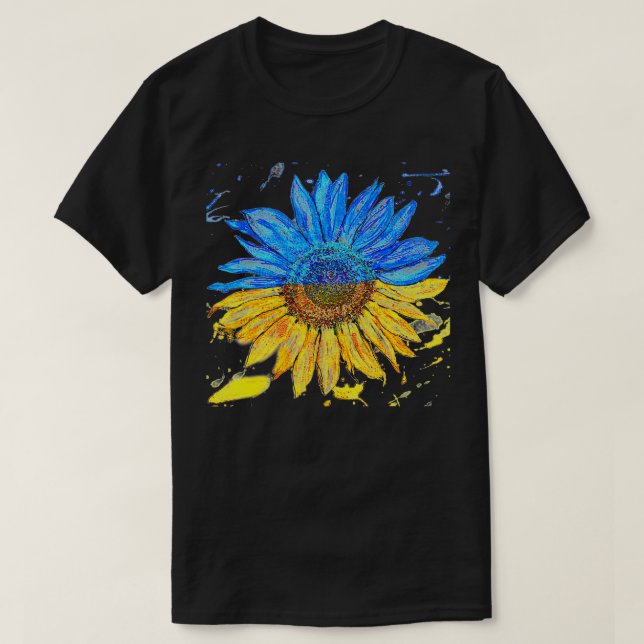 Ukraine Flagge Sonnenblumen Vintages Shirt Ukraini (Design vorne)