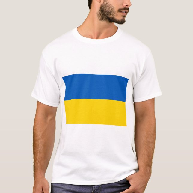 Ukraine-Flagge T-Shirt (Vorderseite)