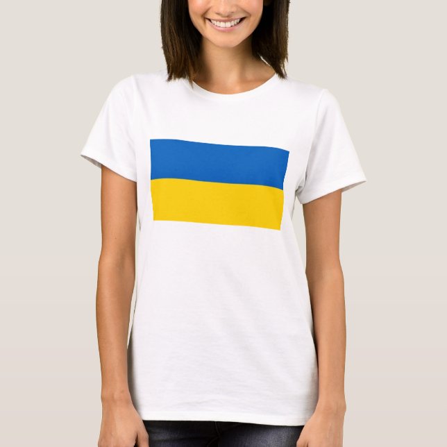 Ukraine-Flagge T-Shirt (Vorderseite)