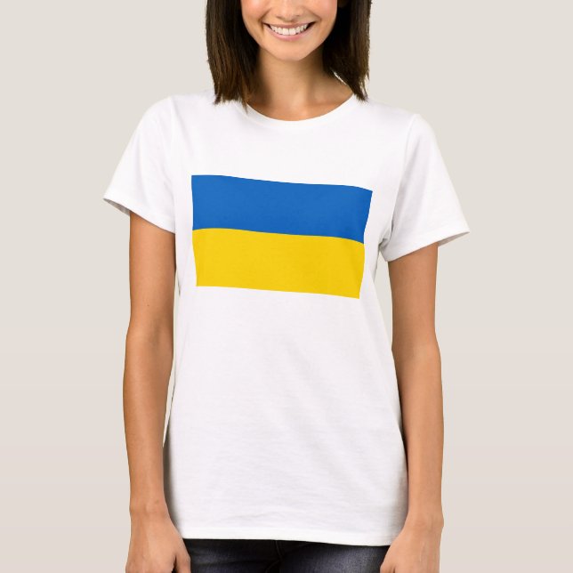 Ukraine-Flagge T-Shirt (Vorderseite)