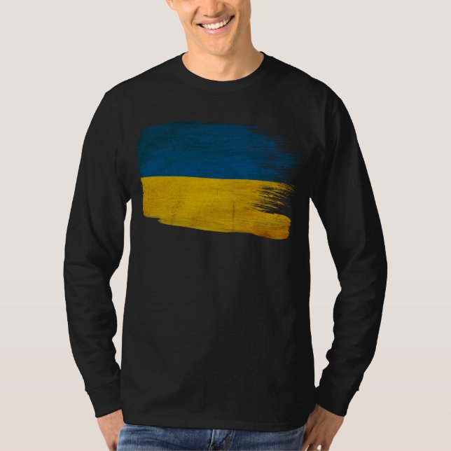 Ukraine-Flagge T-Shirt (Vorderseite)