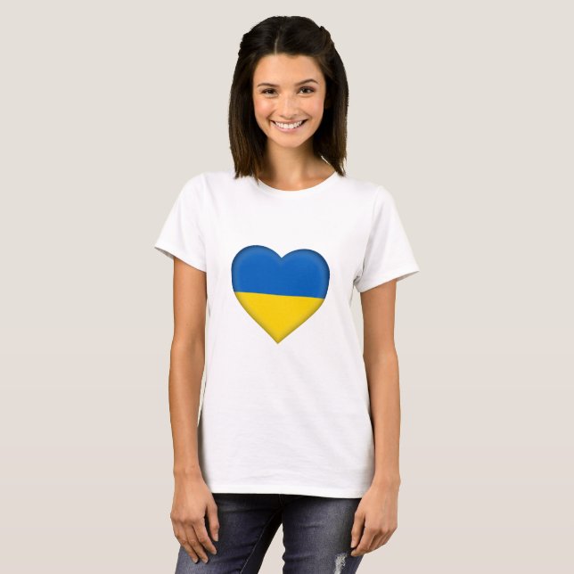 Ukraine-Flagge T-Shirt (Vorne ganz)