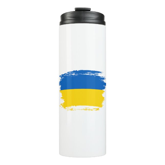 Ukraine-Flagge Thermosbecher (Vorderseite)