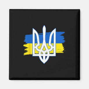 Ukraine-Flagge Trident - Ukrainischer Tryzub Patri Magnet