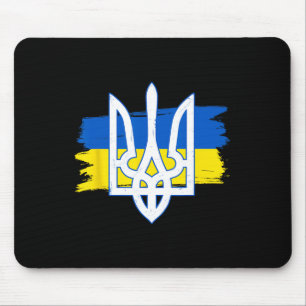 Ukraine-Flagge Trident - Ukrainischer Tryzub Patri Mousepad