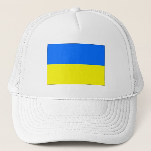 Ukraine-Flagge Truckerkappe (Vorderseite)