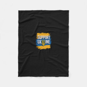 Ukraine-Flagge Ukraine Steht mit Selenskyj Frieden Fleecedecke