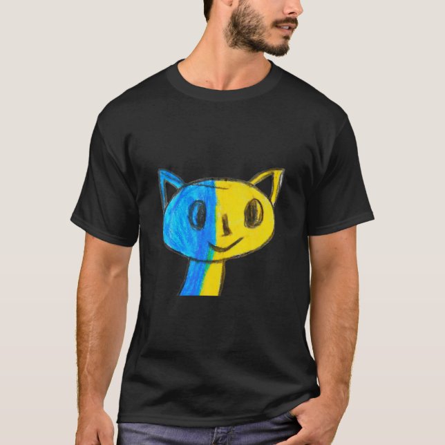"Ukraine Flagge Ukrainisch Gezeichnet" Kiew Stadt  T-Shirt (Vorderseite)