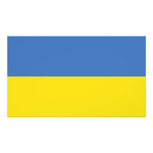 Ukraine-Flagge, Ukrainisch Slava Ukraini Слава Укр Fotodruck