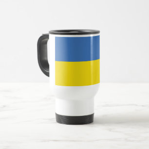 Ukraine-Flagge, Ukrainisch Slava Ukraini Слава Укр Reisebecher