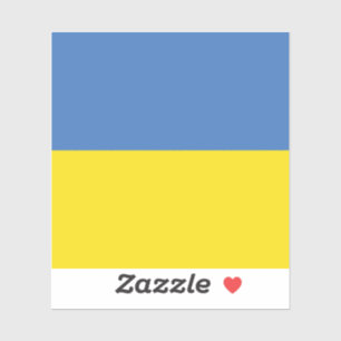 Ukraine-Flagge, Ukrainisch Slawa Ukrajini Слава Ук Aufkleber