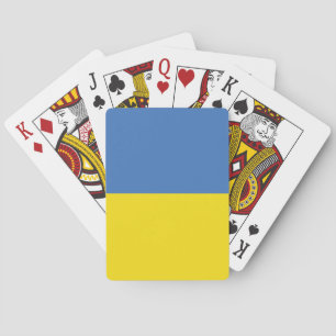 Ukraine-Flagge, Ukrainisch Slawa Ukrajini Слава Ук Spielkarten