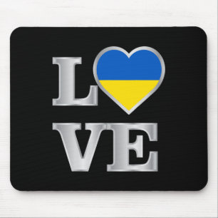 Ukraine-Flagge Ukrainisch Ukraine Stolz Herz 2 Mousepad