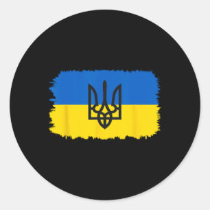 Ukraine-Flagge Ukrainisch Ukraine Stolz Herz 4 Runder Aufkleber
