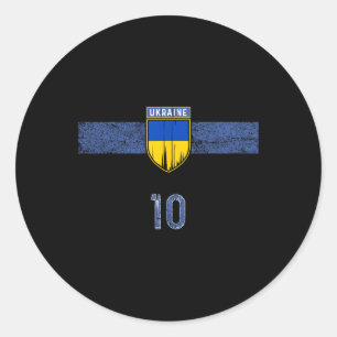 Ukraine-Flagge Ukrainische Stolzliebhaber 3 Runder Aufkleber