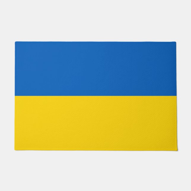Ukraine Flagge Ukrainische Unterstützung Blaue Gel Fußmatte (Vorderseite)