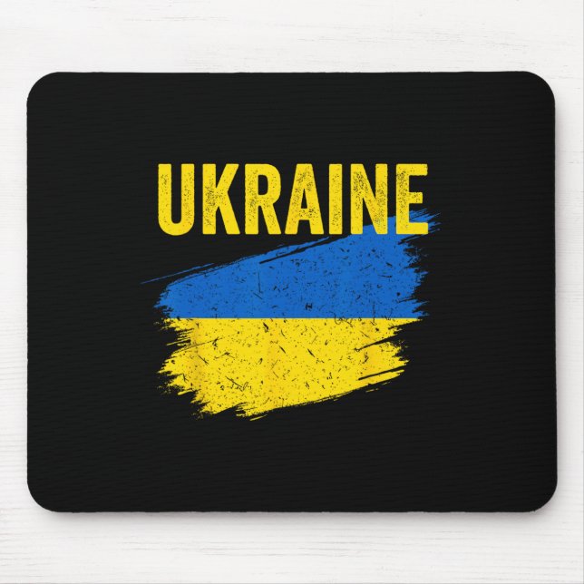 Ukraine-Flagge Ukrainisches Hemd  Mousepad (Vorne)