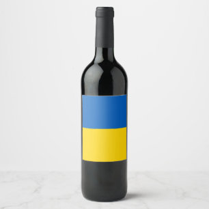 Ukraine-Flagge Weinetikett