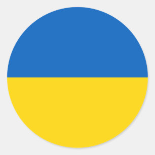 Ukraine-Flaggen-Aufkleber Runder Aufkleber