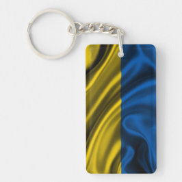 Ukraine-Flaggen-Gewebe Schlüsselanhänger