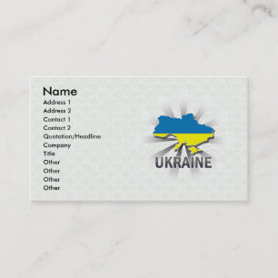 Ukraine-Flaggen-Karte 2,0 Visitenkarte