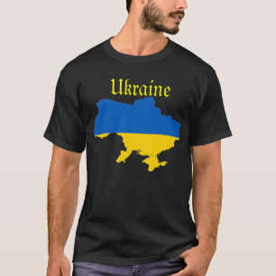 Ukraine-Flaggen-Karte T-Shirt