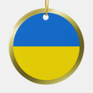 Ukraine-Flaggen-Ornament Keramik Ornament