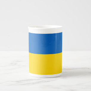 Ukraine-Flaggen-ukrainisches patriotisches Prozellantasse