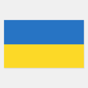 Ukraine* Flaggenaufkleber Rechteckiger Aufkleber