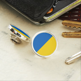 Ukraine Flaggenblau Gelb Ukrainisches Patriotikum Anstecknadel