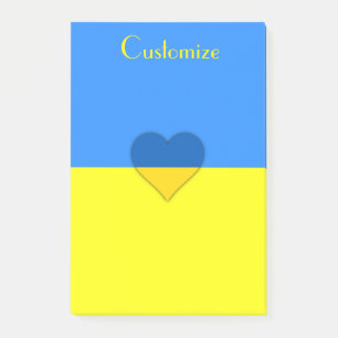 Ukraine Flaggenblau-Gelber Thunder_Cove Post-it Klebezettel