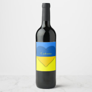 Ukraine Flaggenblau-Gelber Thunder_Cove Weinetikett