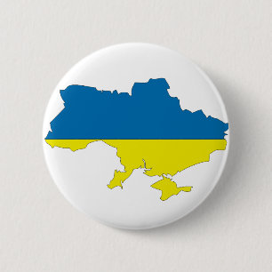 Ukraine-Flaggenkarte Button