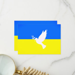 Ukraine-Flaggenkarte Unterstützung Freiheit Friede Dankeskarte