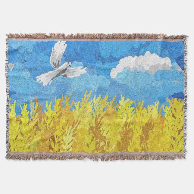 Ukraine Flaggenlandschaft Decke (Vorderseite)