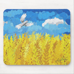 Ukraine Flaggenlandschaft Mousepad