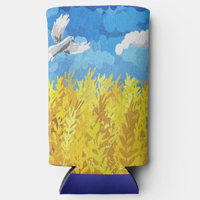Ukraine Flaggenlandschaft Selters Dosenkühler (Vorderseite)