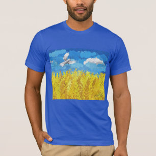 Ukraine Flaggenlandschaft T-Shirt