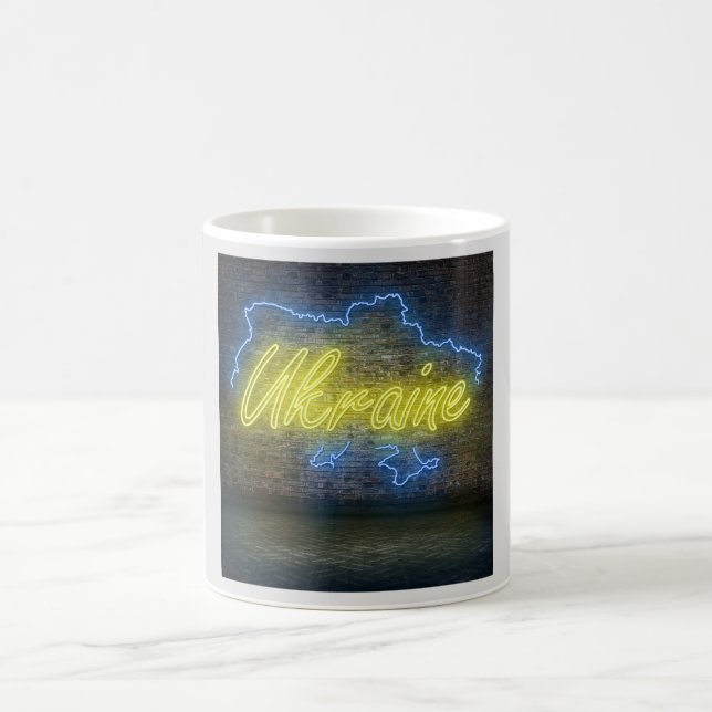Ukraine Flaggennebelzeichen Kaffeetasse (Mittel)