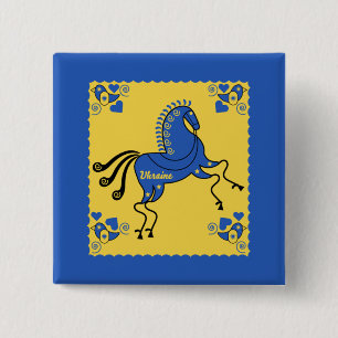 Ukraine Folkkunst Button