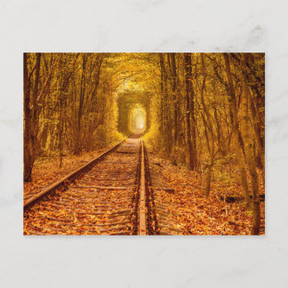 Ukraine Forstbahn Tunnel Liebe Landschaft Po Postkarte