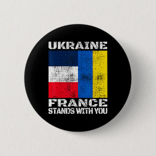 Ukraine Frankreich steht hinter dir Französische U Button