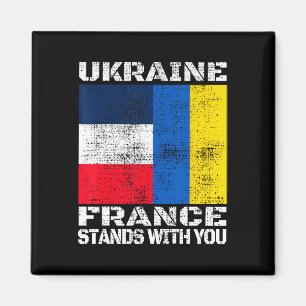 Ukraine Frankreich steht hinter dir Französische U Magnet