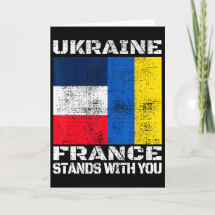 Ukraine Frankreich steht hinter Ihnen Französische Karte