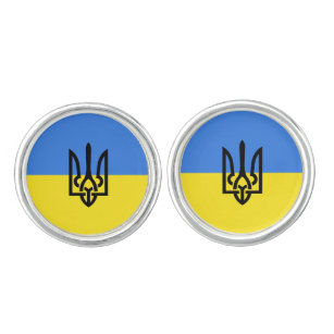 Ukraine - Frieden - ukrainische Flagge - Freiheit Manschetten Knöpfe