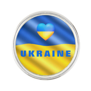 Ukraine - Frieden - ukrainische Flagge - Unterstüt Anstecknadel