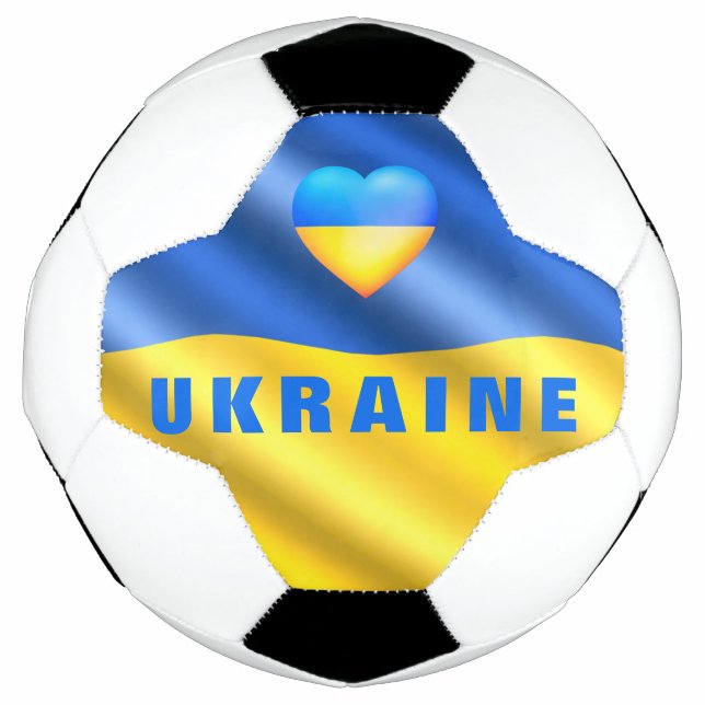 Ukraine - Frieden - ukrainische Flagge - Unterstüt Fußball (Vorderseite)
